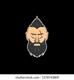 Viking Head Mascot Logo Template