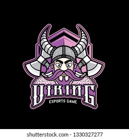 viking head mascot vector