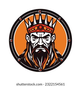 Viking head vector clip art illustration