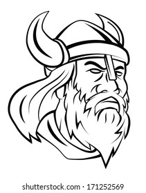 Viking Head Vector Illustration