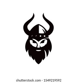 viking head vector illustration silhouette