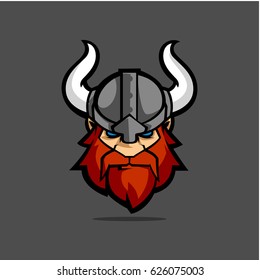 Viking head vector stock clip art material