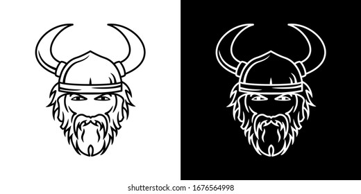 Viking Head Vintage Design Art