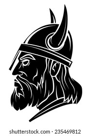 Viking Head Warrior vector illustration