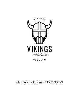 viking helmet with bearded logo design