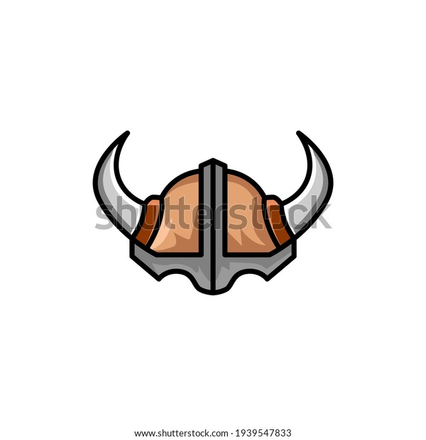 Viking helmet\
cartoon vector illustration\
design