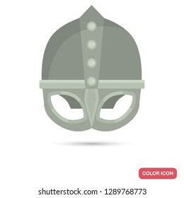 Viking helmet color flat icon for web and mobile design