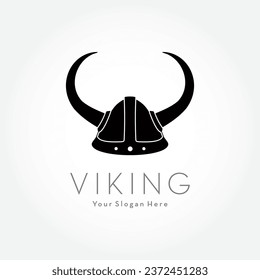 Viking Helmet Elegant Logo Design Vintage