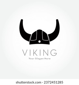 Viking Helmet Elegant Logo Design Vintage