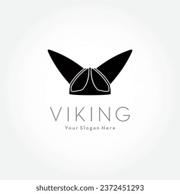 Viking Helmet Elegantes Logo Design Vintage