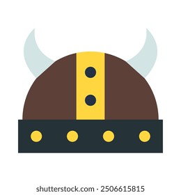 Viking Helmet Flat Icon Design For Personal nad Commercial Use