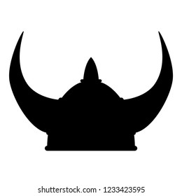 Viking helmet icon black color