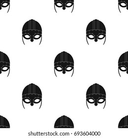 Viking helmet icon in black style isolated on white background. Vikings symbol stock vector illustration.