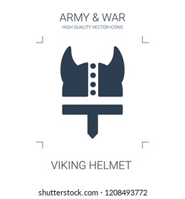 viking helmet icon. high quality filled viking helmet icon on white background. from war collection flat trendy vector viking helmet symbol. use for web and mobile