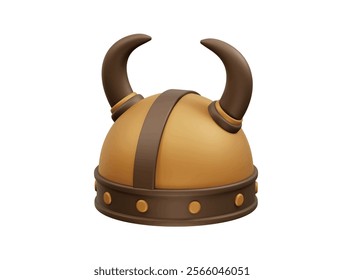  Viking Helmet Icon Illustration Render 3d