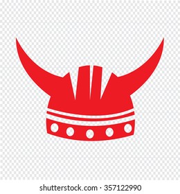 Viking Helmet Icon Illustration sign design