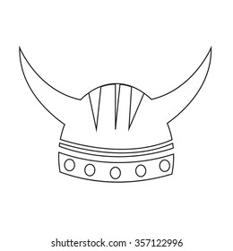 Viking Helmet Icon Illustration sign design