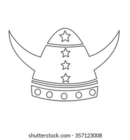 Viking Helmet Icon Illustration sign design