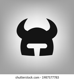 Viking helmet icon for the interface of applications, games.
