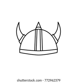 viking helmet icon outline
