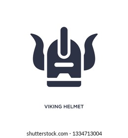 viking helmet icon. Simple element illustration from history concept. viking helmet editable symbol design on white background. Can be use for web and mobile.