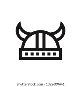 Viking helmet icon vector