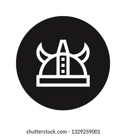 Viking helmet icon vector