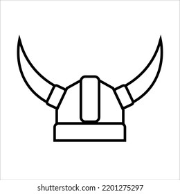 Viking Helmet Icon Vector Illustration Symbol