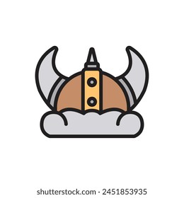 Viking Helmet Icon Vector Illustration