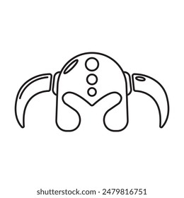 viking helmet icon vector illustration logo design