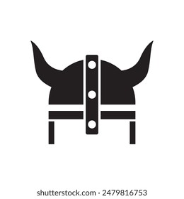 viking helmet icon vector illustration logo design