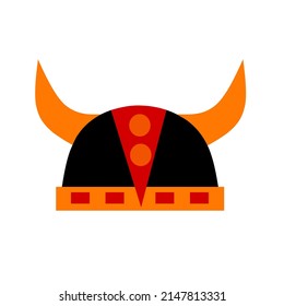 Viking Helmet Icon Vector With Modern Design