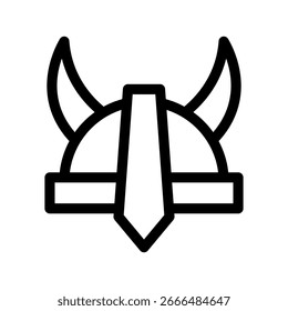 Ilustración de diseño de símbolo de Vector de icono de casco vikingo