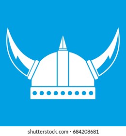 Viking Helmet Icon White