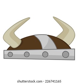 Viking Helmet isolated illustration on white background