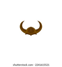 Viking Helmet isolated illustration, white background