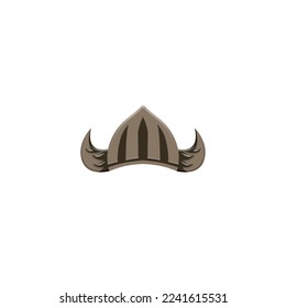 Viking Helmet isolated illustration, white background