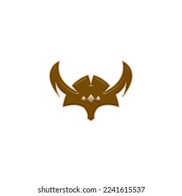 Viking Helmet isolated illustration, white background