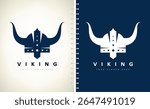 Viking Helmet logo. Armor design