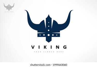 Viking Helmet logo. Armor design.