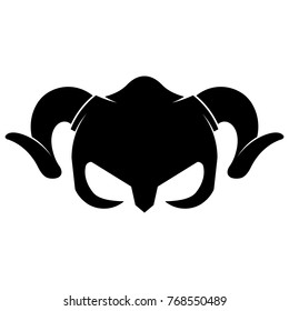 Viking Helmet Logo Basic Vector