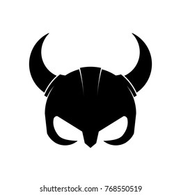 Viking Helmet Logo Basic Vector