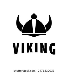 Viking helmet logo design concept idea