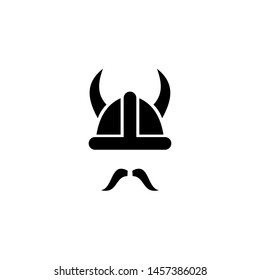 Viking helmet logo design vector template