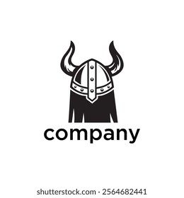 Viking helmet logo design vector template. Viking helmet logo icon.