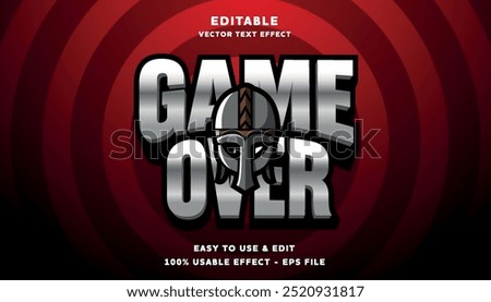 Viking helmet logo with game over text effect