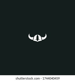 Design des Viking Helmet Logo-Symbols in Vector-Illustration