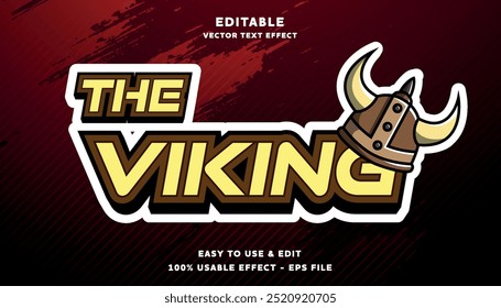 logotipo capacete viking com o efeito de texto viking