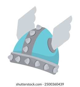 Viking helmet Medieval icon Vector illustration