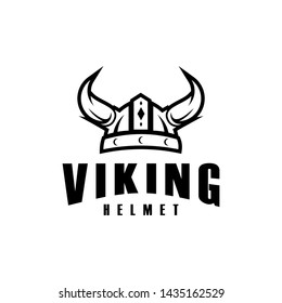 viking helmet modern logo design vector download
